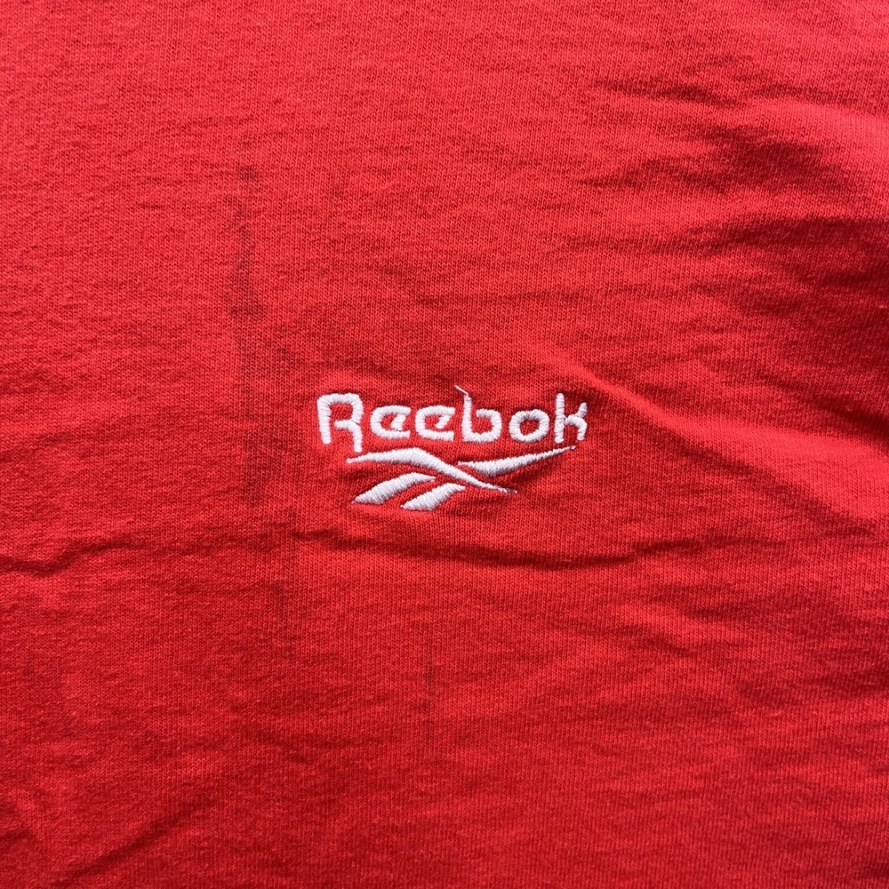 Reebok Shirt Mens XL Red Plain Tee Workout Gym Sports Activewear Chore Hot Fire - Picture 7 of 15